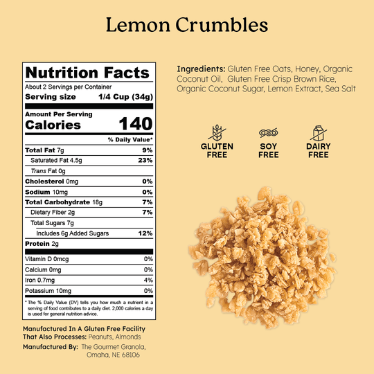 Lemon Crumbles | The Gourmet Granola