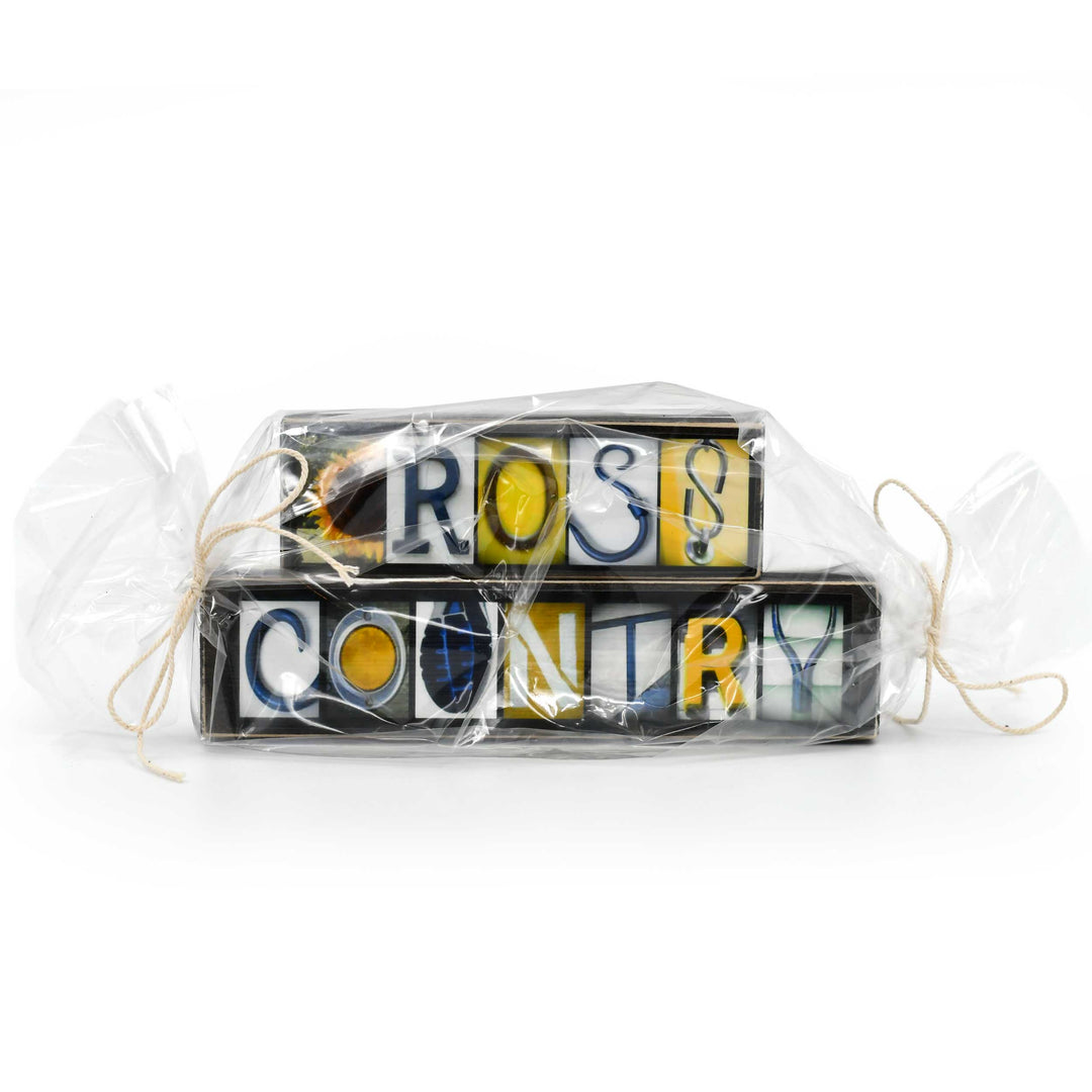 Packaged product with 'Cross Country' text on a white background