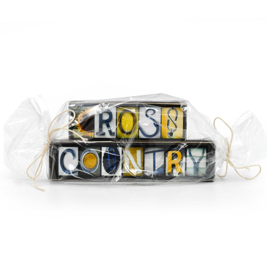 Packaged product with 'Cross Country' text on a white background