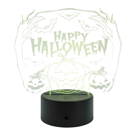 Halloween Theme LED Lighted Plaque | Multiple Sayings | Glowing Creation
