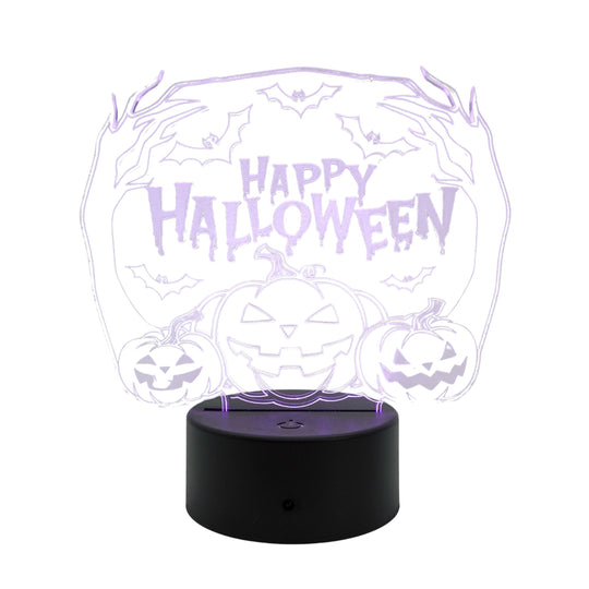 Halloween Theme LED Lighted Plaque | Multiple Sayings | Glowing Creation