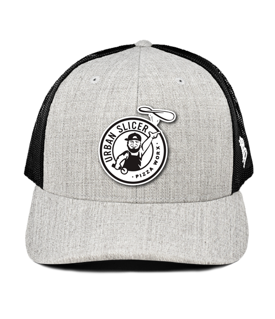 Urban Slicer Pizza Worx Snap Back Hat | Gray & Black | Urban Slicer Pizza Worx