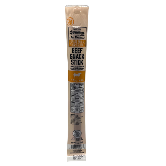 Beef Stick | 1 oz. |  Original Flavor | Certified Piedmontese Beef | All Natural Nebraska Grass Fed & Finished Beef | High Protein Snack | Firm, Tender, Juicy Texture | Made with the Best Beef