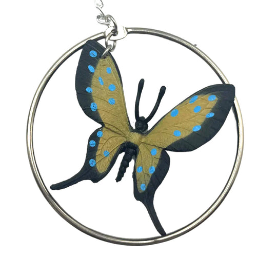 Black, Yellow, & Blue Butterfly Figurine 