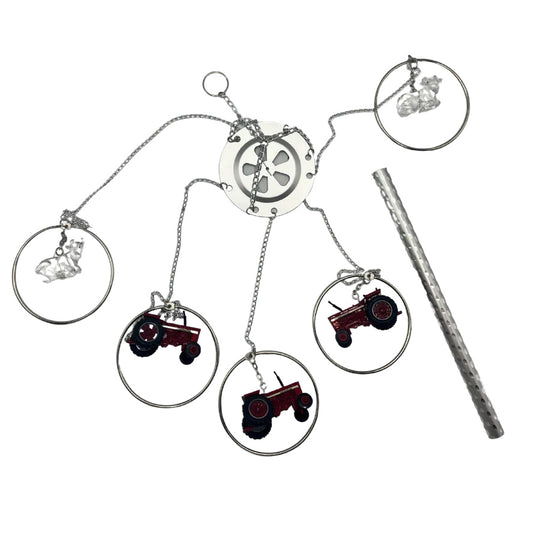 Farmall International Tractors & Bulls Wind Chime