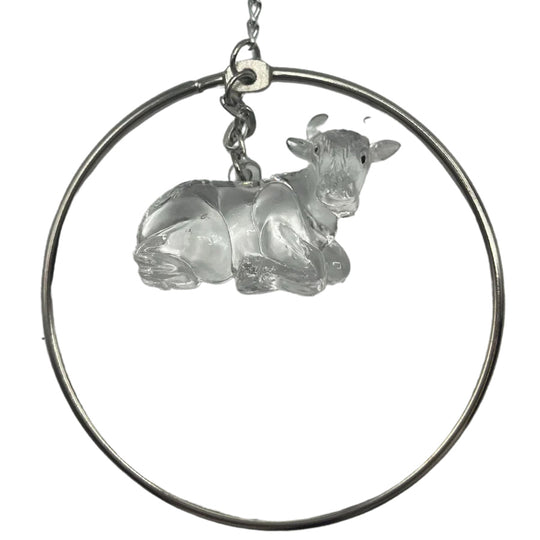 Clear Bull Figurine