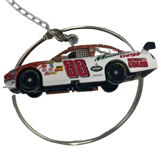 White Dale Earnhardt Jr. Car Figurine 