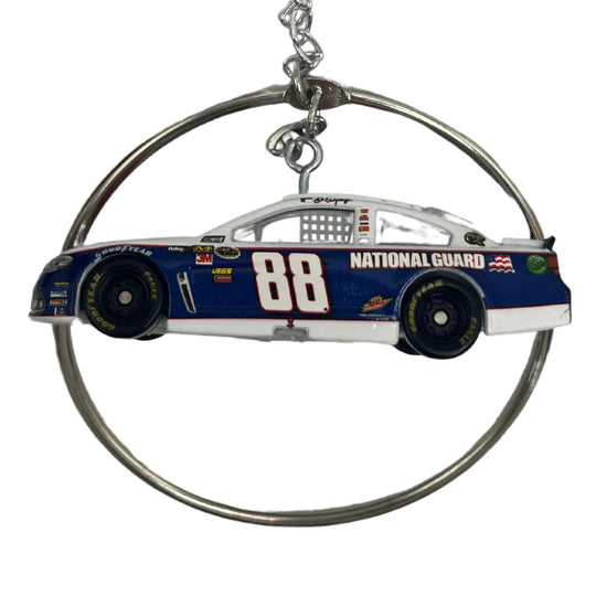 Blue & White National Guard Dale Earnhardt Jr. Car Figurine  