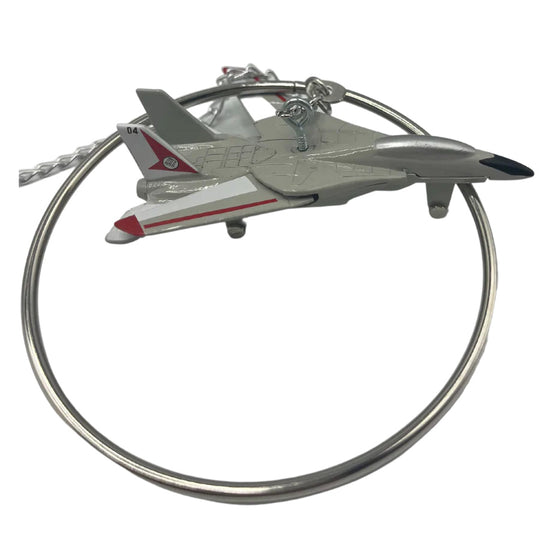 Gray Fighter Plane Figurine 