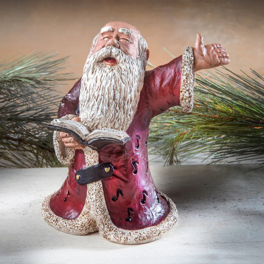 Singing Santa Figurine | Santa Collection | Perfect For Music Lover | Bert Anderson Collection