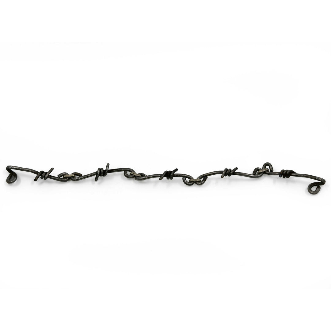 Barbed wire on a white background