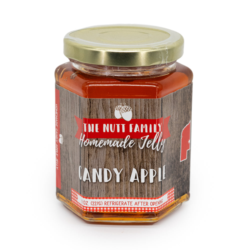 Candy Apple Jelly | 9 oz. Jar | Pack of 3 | Spiced Apple Jelly | Fruit Jelly | Made in Ravenna, NE | Nutt Family Jams & Jellies