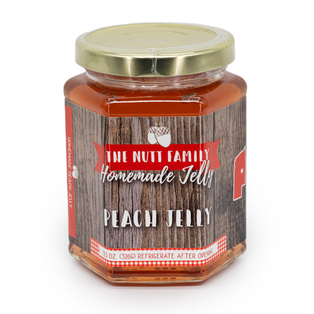 Peach Jelly | 11.5 oz. Jar | Pack of 3 | Made with Real Peaches | Tangy & Flavorful | Made in Ravenna, NE | Nutt Family Jams and Jellies