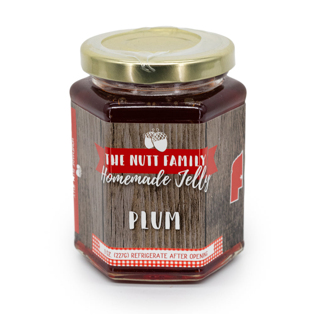 Plum Jelly | 9 oz. Jar | Top Seller | Pack of 3 | Hand-Picked Plums | Homemade Jelly | Made in Ravenna, NE | Nutt Family Jams and Jellies