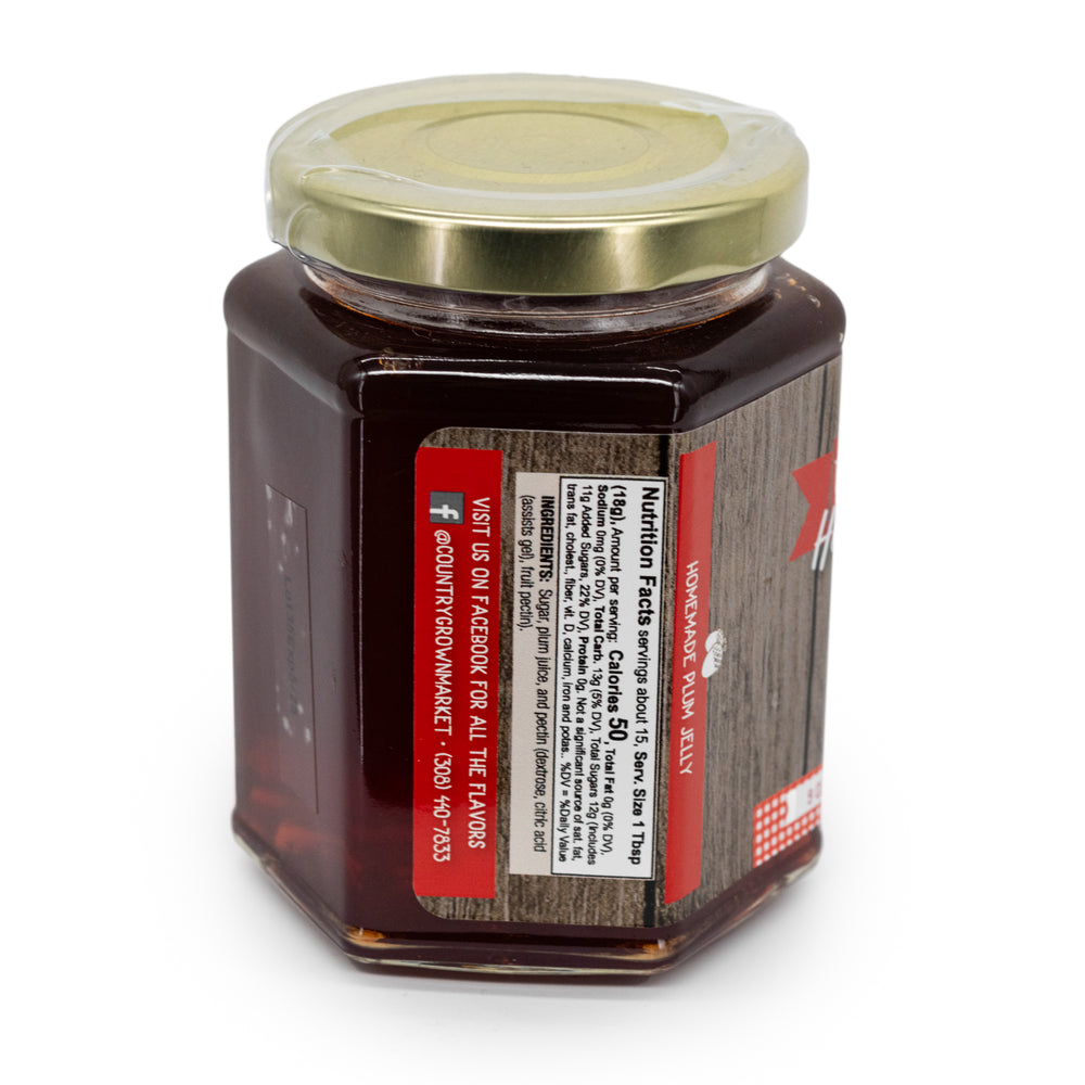 Plum Jelly | 9 oz. Jar | Top Seller | Hand-Picked Plums | Fresh Flavor | Homemade Jelly | Made in Ravenna, NE | Nutt Family Jams and Jellies