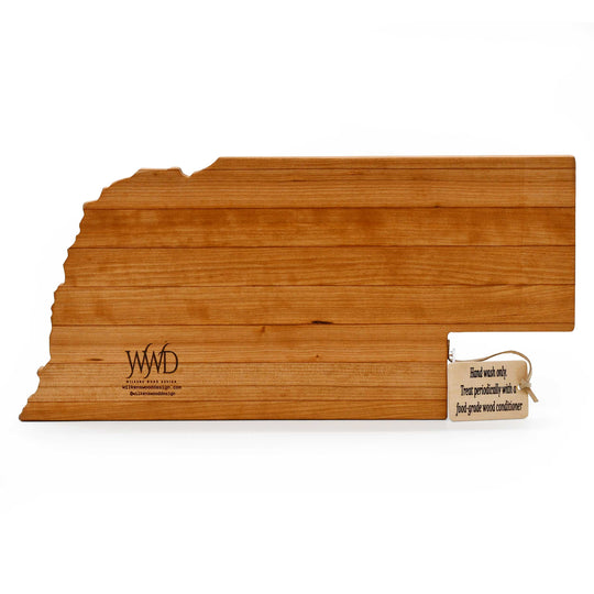 Nebraska Glued Cutting Board | Multiple Design Options | 17" x 8" x 1" | Wilkens Wood Design