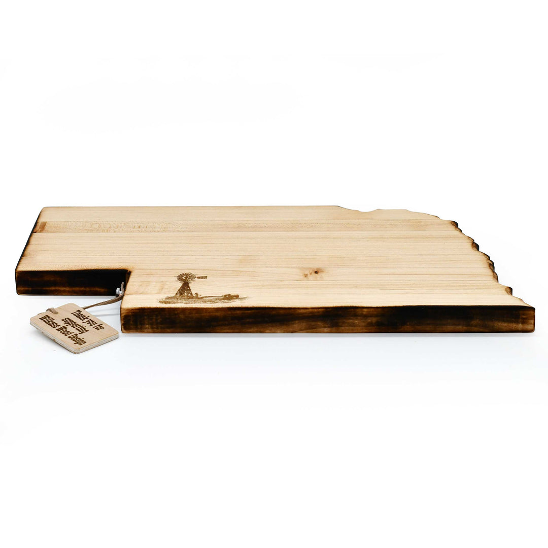 Nebraska Glued Cutting Board | Multiple Design Options | 17" x 8" x 1" | Wilkens Wood Design