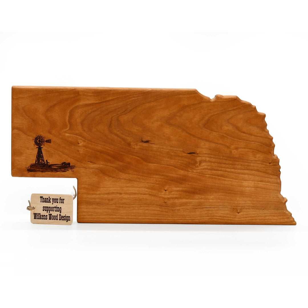 Nebraska Solid Cutting Board | Multiple Design Options | 17" x 8" x .75" | Wilkens Wood Design
