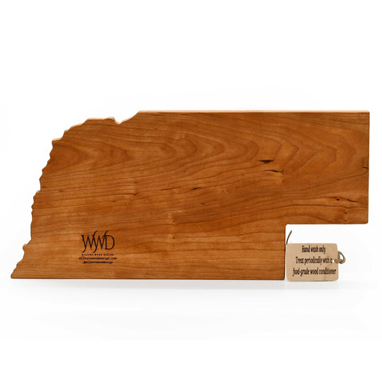 Nebraska Solid Cutting Board | Multiple Design Options | 17" x 8" x .75" | Wilkens Wood Design