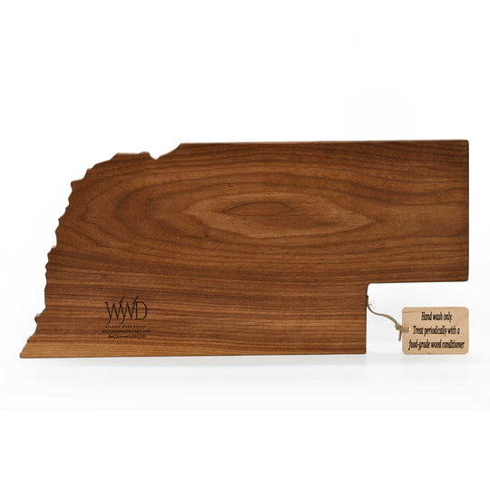 Nebraska Solid Cutting Board | Multiple Design Options | 17" x 8" x .75" | Wilkens Wood Design