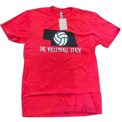 Nebraska Volleyball T-Shirt | The Volleyball State | Red | Multiple Size Options