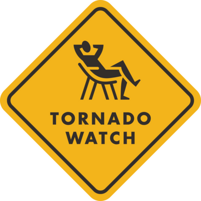 Tornado Watch T-Shirt | Midwest Humor | Multiple Sizes | Color Blue\Gray