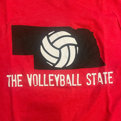 Nebraska Volleyball T-Shirt | The Volleyball State | Red | Multiple Size Options