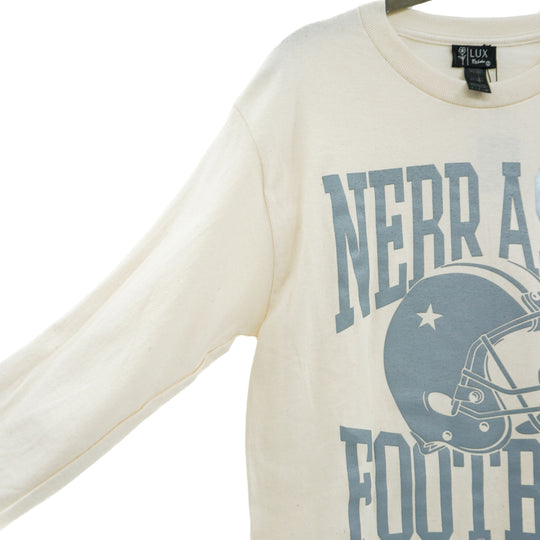 Nebraska Football Helmet Long Sleeve Shirt | Multiple Sizes | Lux by Leslie