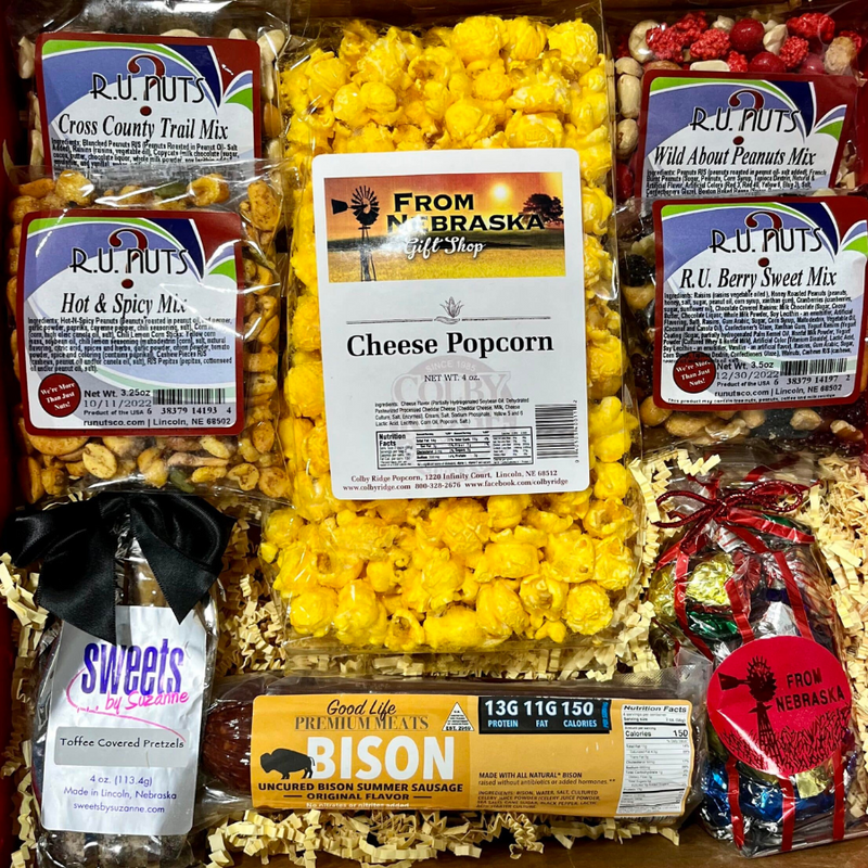Nebraska Snacks Gift Box | Holiday Gift Box | Nebraska Made Products | Shipping Included