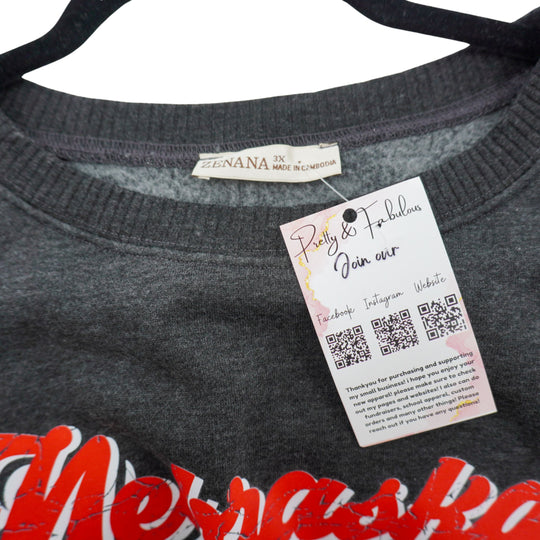 Nebraska Est. 1867 Crewneck Sweatshirt | Black | Pretty & Fabulous