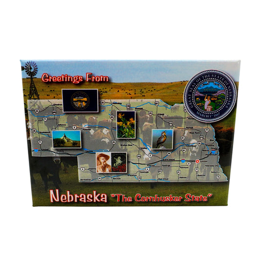 Greetings From The Cornhusker State Magnet | 4" x 2" | Nebraska State Historical Society