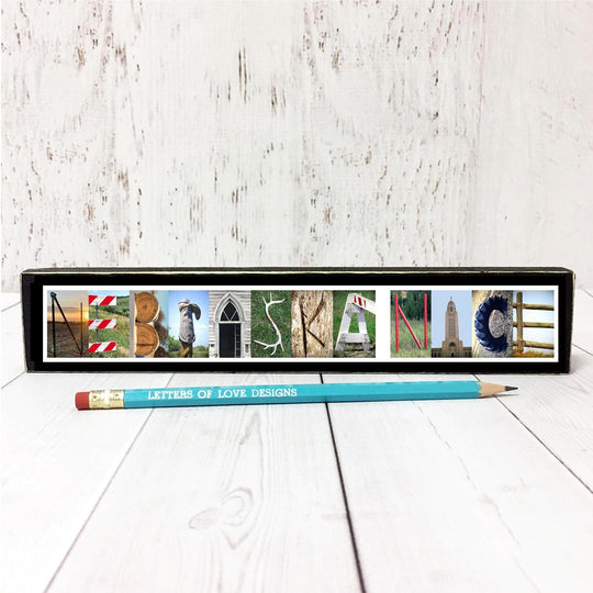 Nebraska Nice Word Block | 10.5" x 2" | Letters of Love Designs