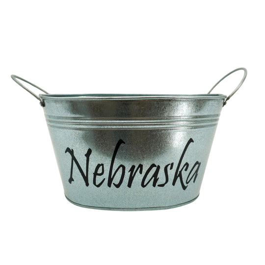 Nebraska Tin Tub | Multiple Colors & Sizes | RCK Creations & More