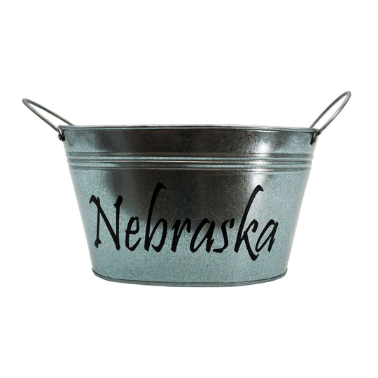 Nebraska Tin Tub | Multiple Colors & Sizes | RCK Creations & More