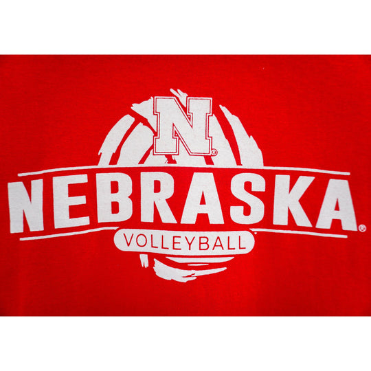 Youth Nebraska Volleyball T-Shirt | Red | Multiple Sizes | Lou's Sporting Goods | 25N7YBT