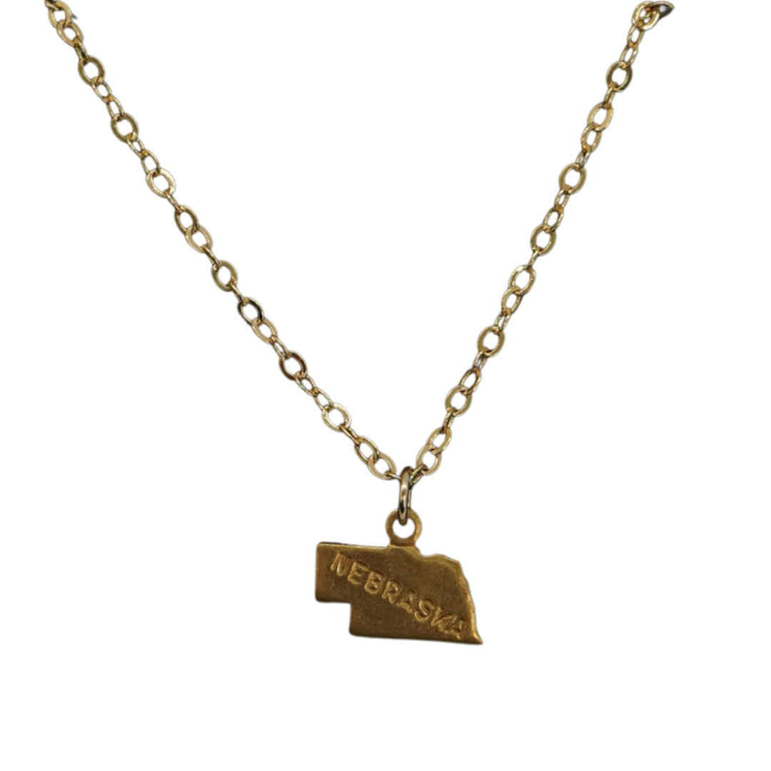 Nebraska Necklace | Multiple Chain Options | Lux by Leslie