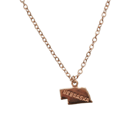 Nebraska Necklace | Multiple Chain Options | Lux by Leslie