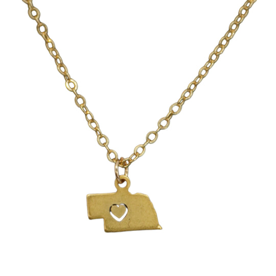 Nebraska Heart Necklace | Multiple Colors | Lux by Leslie