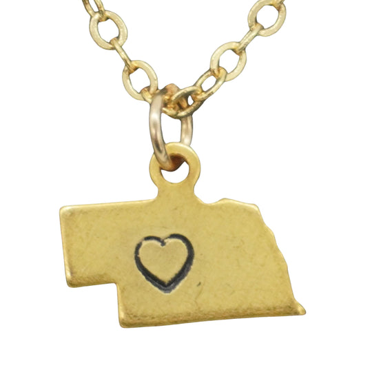 Nebraska Heart Necklace | Multiple Colors | Lux by Leslie