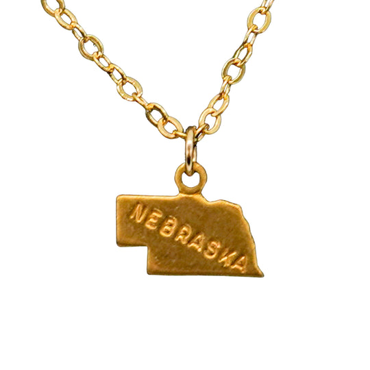 Nebraska Necklace | Multiple Chain Options | Lux by Leslie