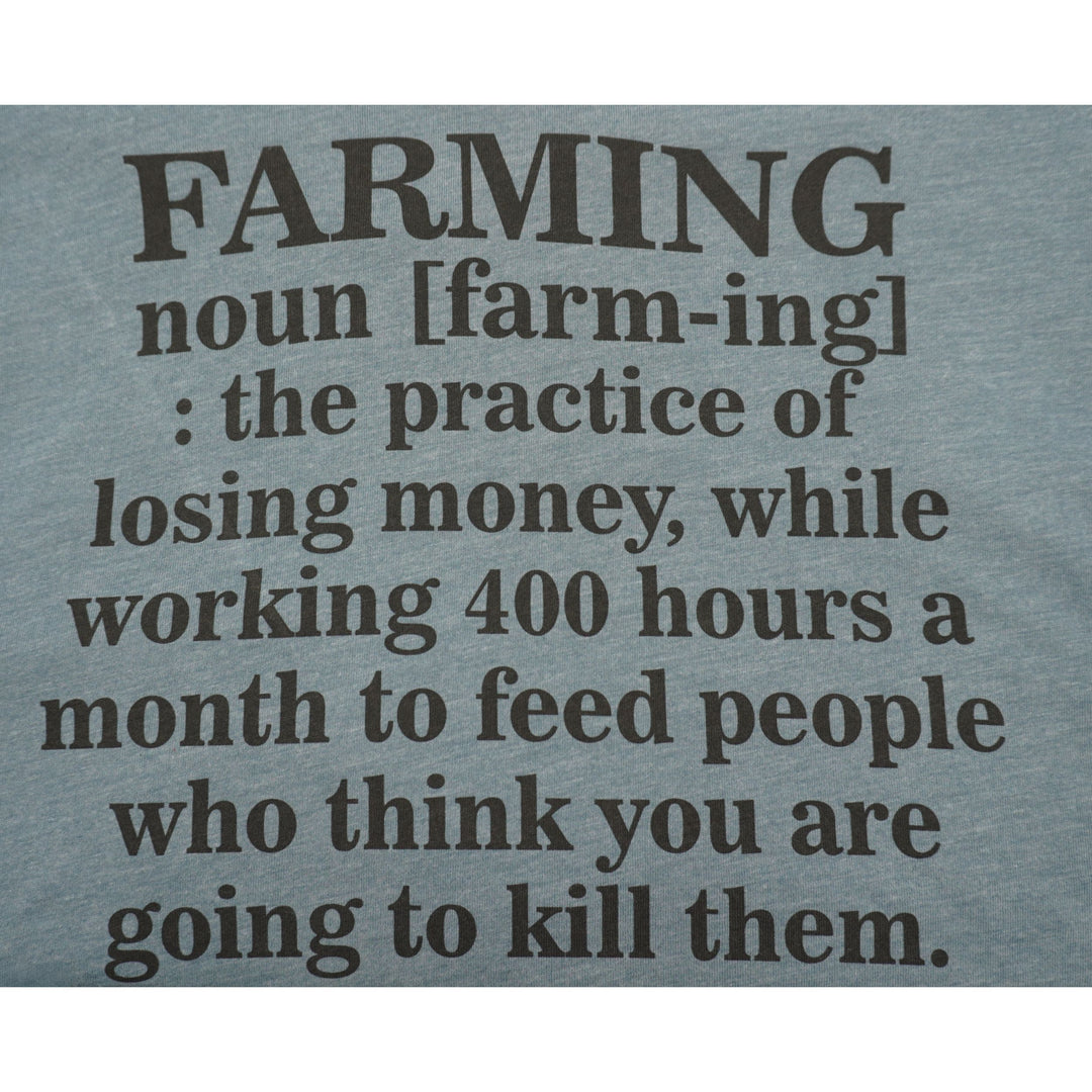 Farming Noun T-Shirt | Heather Steel Blue | Pretty and Fabulous