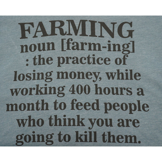 Farming Noun T-Shirt | Heather Steel Blue | Pretty and Fabulous