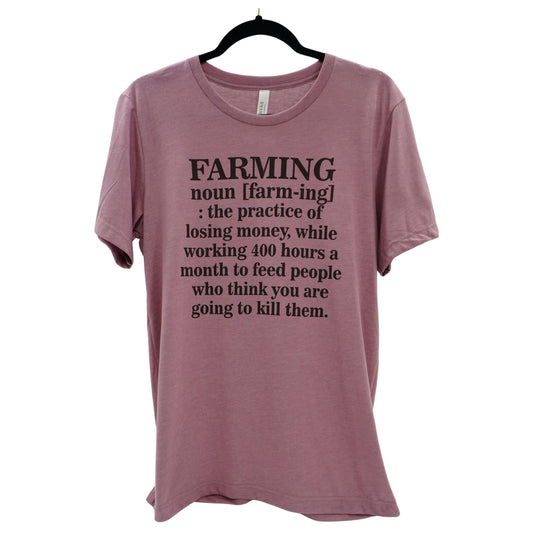 Farming Noun T-Shirt | Heather Steel Blue | Pretty and Fabulous