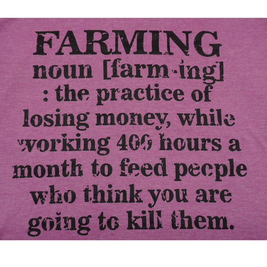 Farming Noun T-Shirt | Heather Steel Blue | Pretty and Fabulous