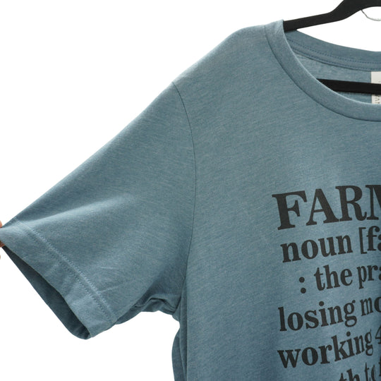 Farming Noun T-Shirt | Heather Steel Blue | Pretty and Fabulous
