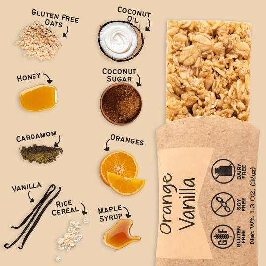 Orange Vanilla Granola Bars | The Gourmet Granola