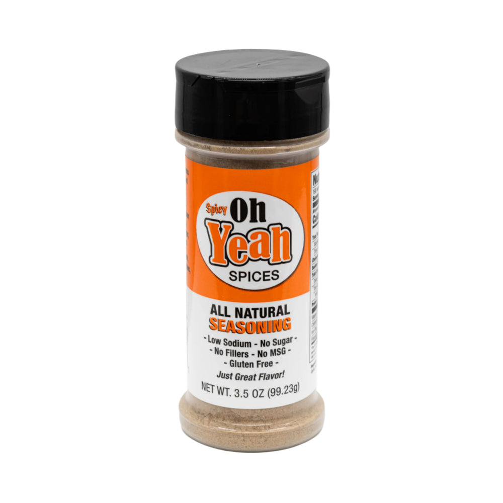 Spicy Oh Yeah Plus | Pack of 3 | 3.5 oz. Bottle | Adds A Kick of Heat | 12 All Natural Herbs and Spices | Try On Meats, Veggies, Soups, Salads, Cheeses, and Even Pizza | No Added Sugar | No MSG or GMO | Made in Nebraska | Packed with Flavor