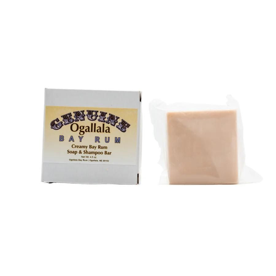 Ogallala Bay Rum Creamy Bay Rum Soap & Shampoo Bar on a white background