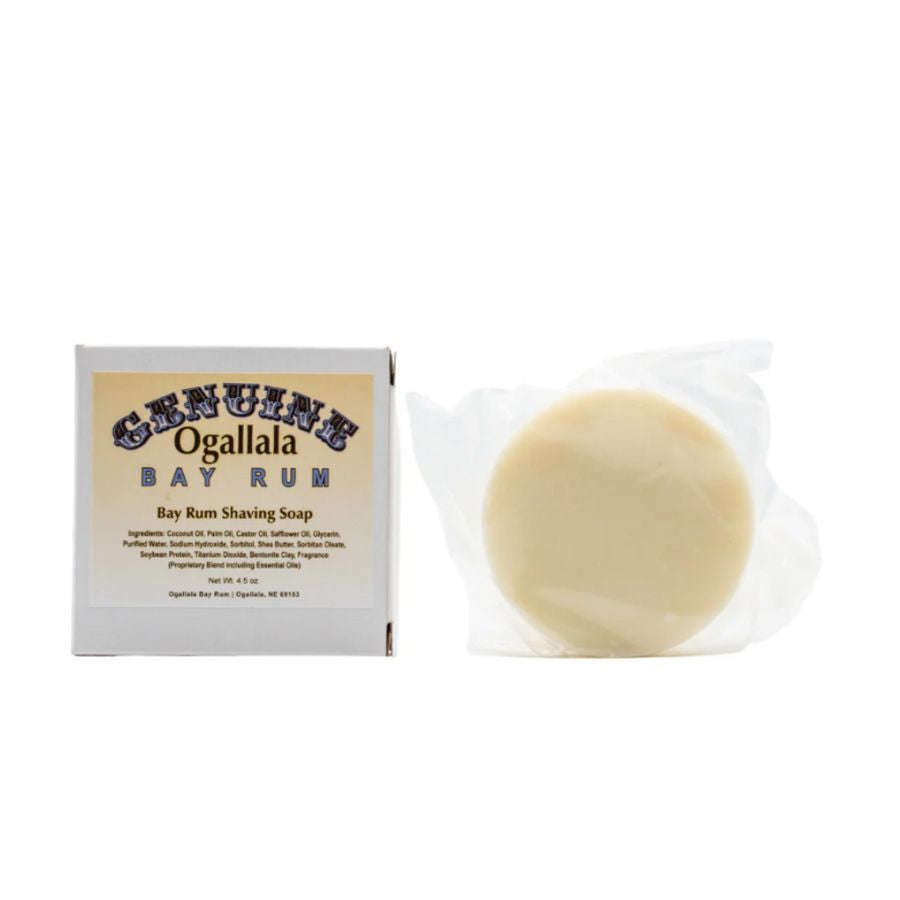 Ogallala Bay Rum: Bay Rum Shaving Soap on a white background