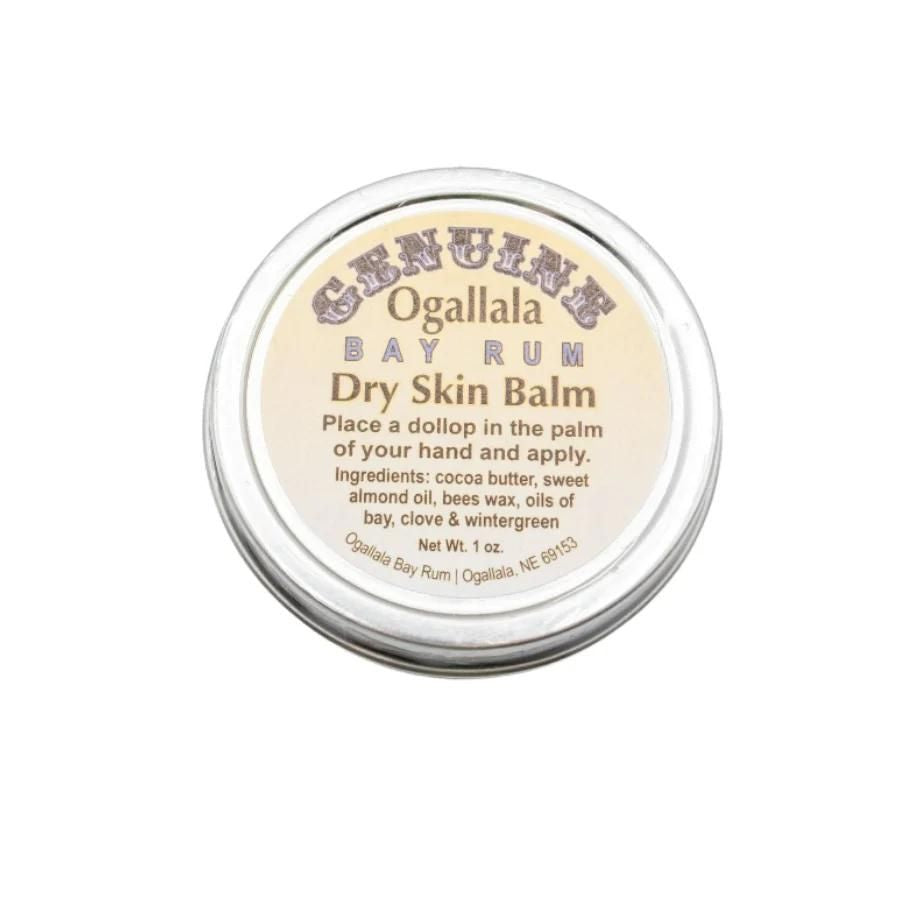 Ogallala Bay Rum: Dry Skin Balm on a white background